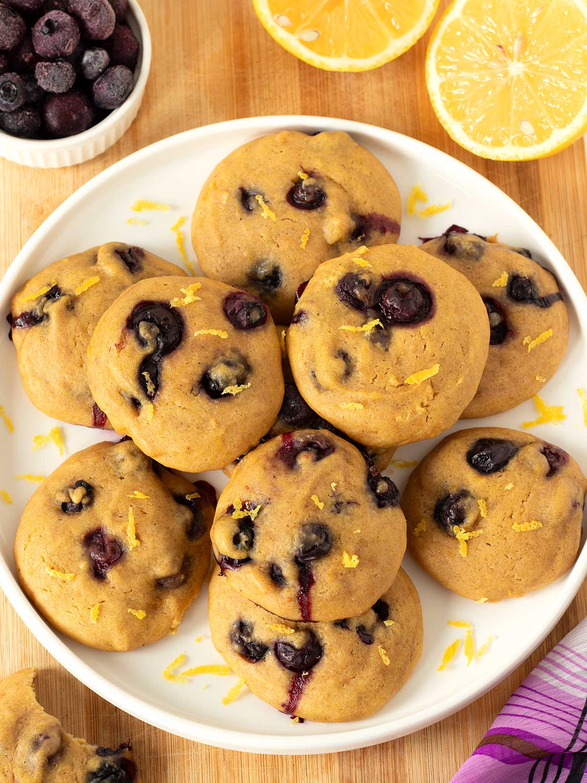 Vegan blueberry lemon cookies.