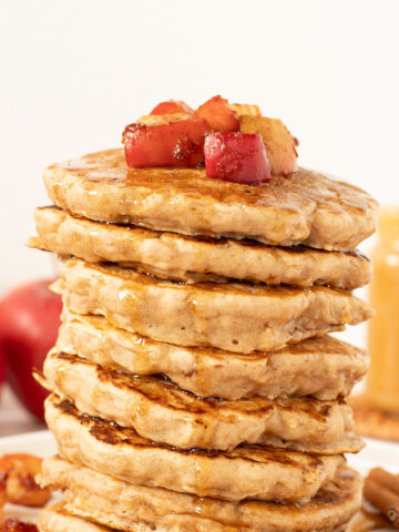 Vegan apple cinnamon pancakes.