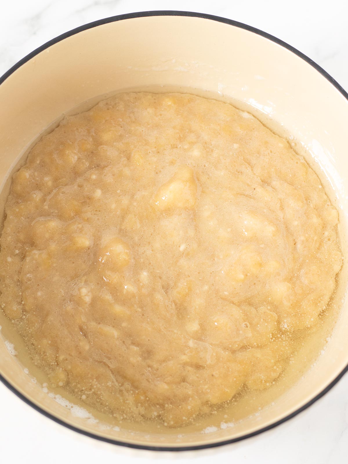 Banana buckwheat muffins batter.