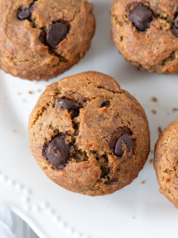 Banana buckwheat muffins (vegan and gluten-free).