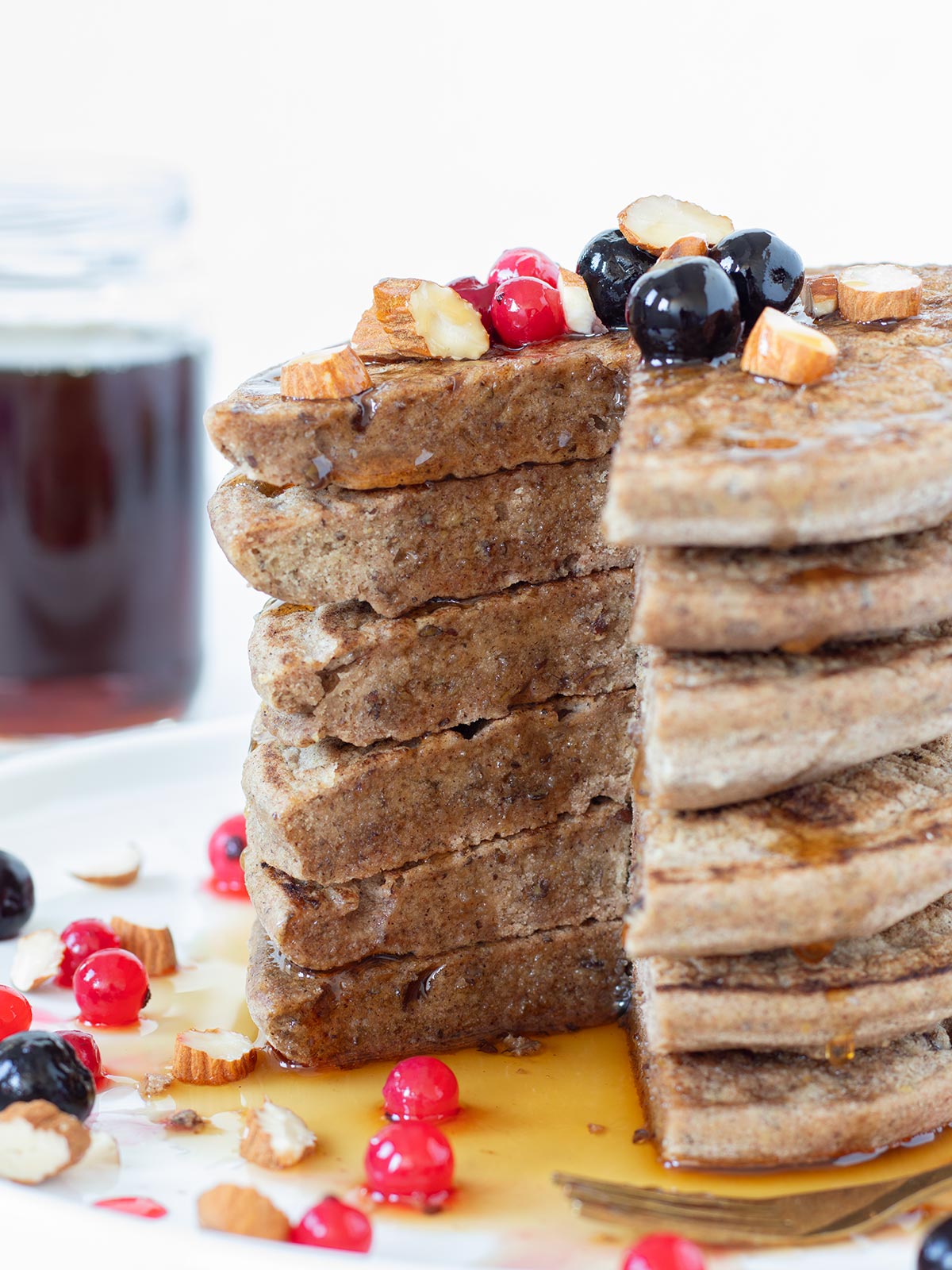 Vegan and gluten-free buckwheat pancakes.