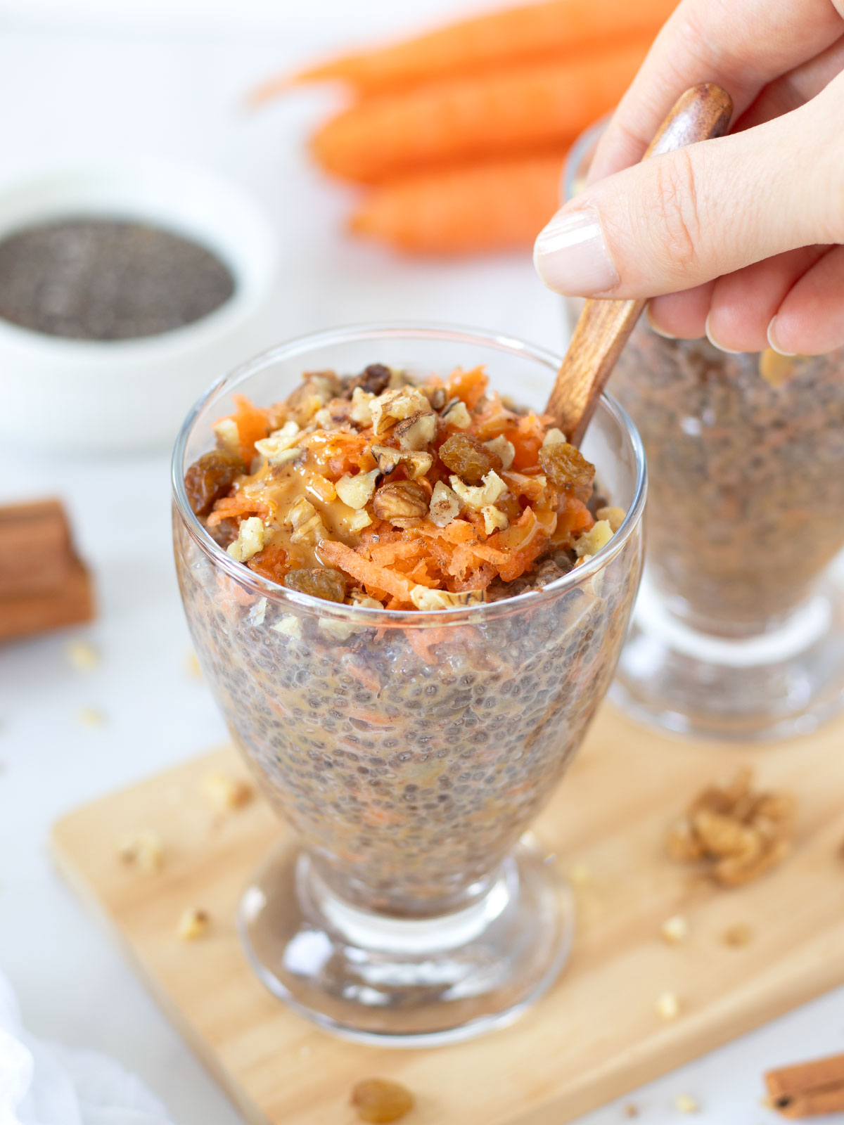 Vegan carrot cake chia pudding.