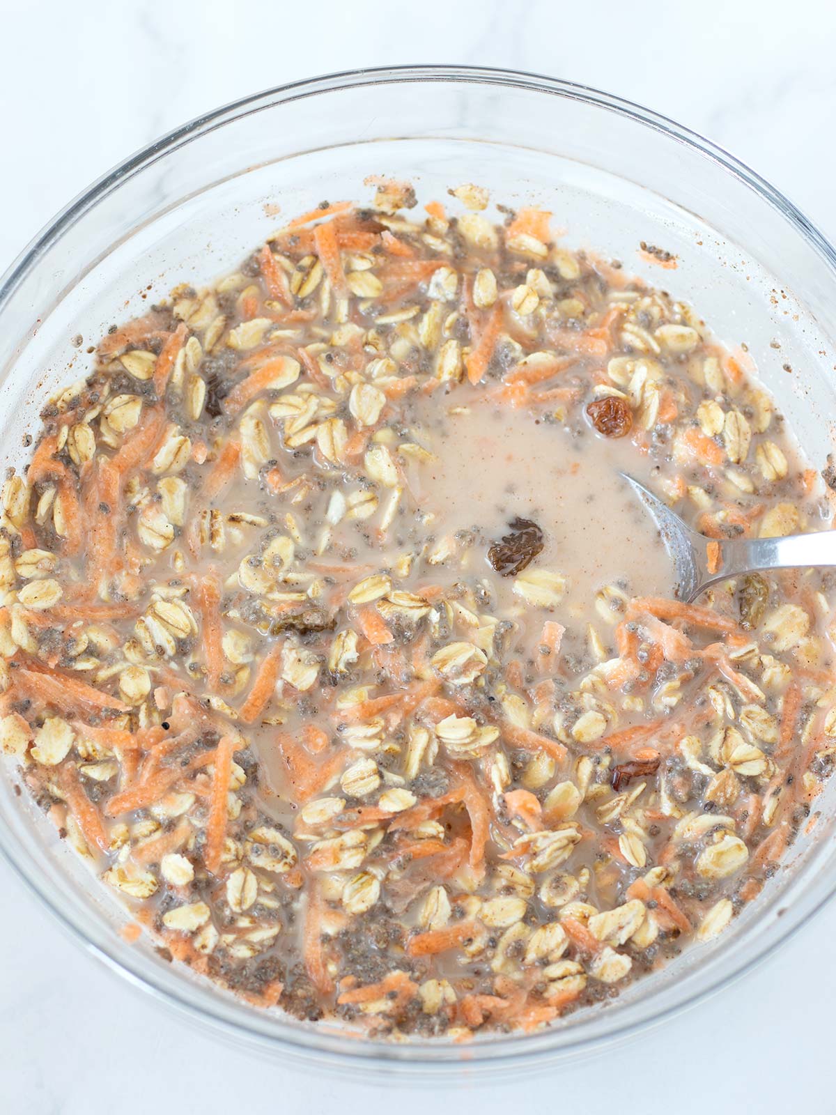 Carrot cake overnight oatmeal.