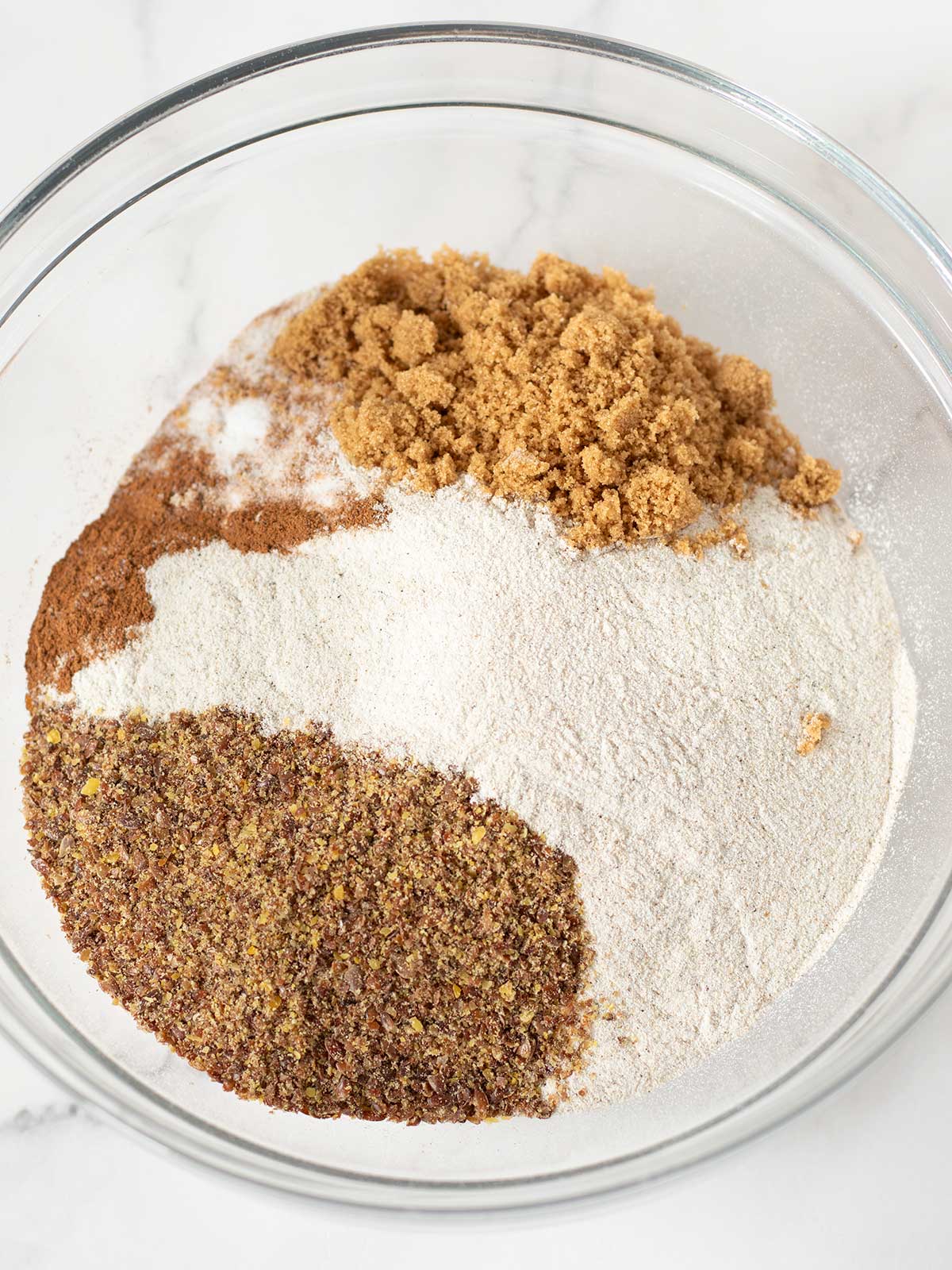 Dry ingredients for buckwheat pancakes.