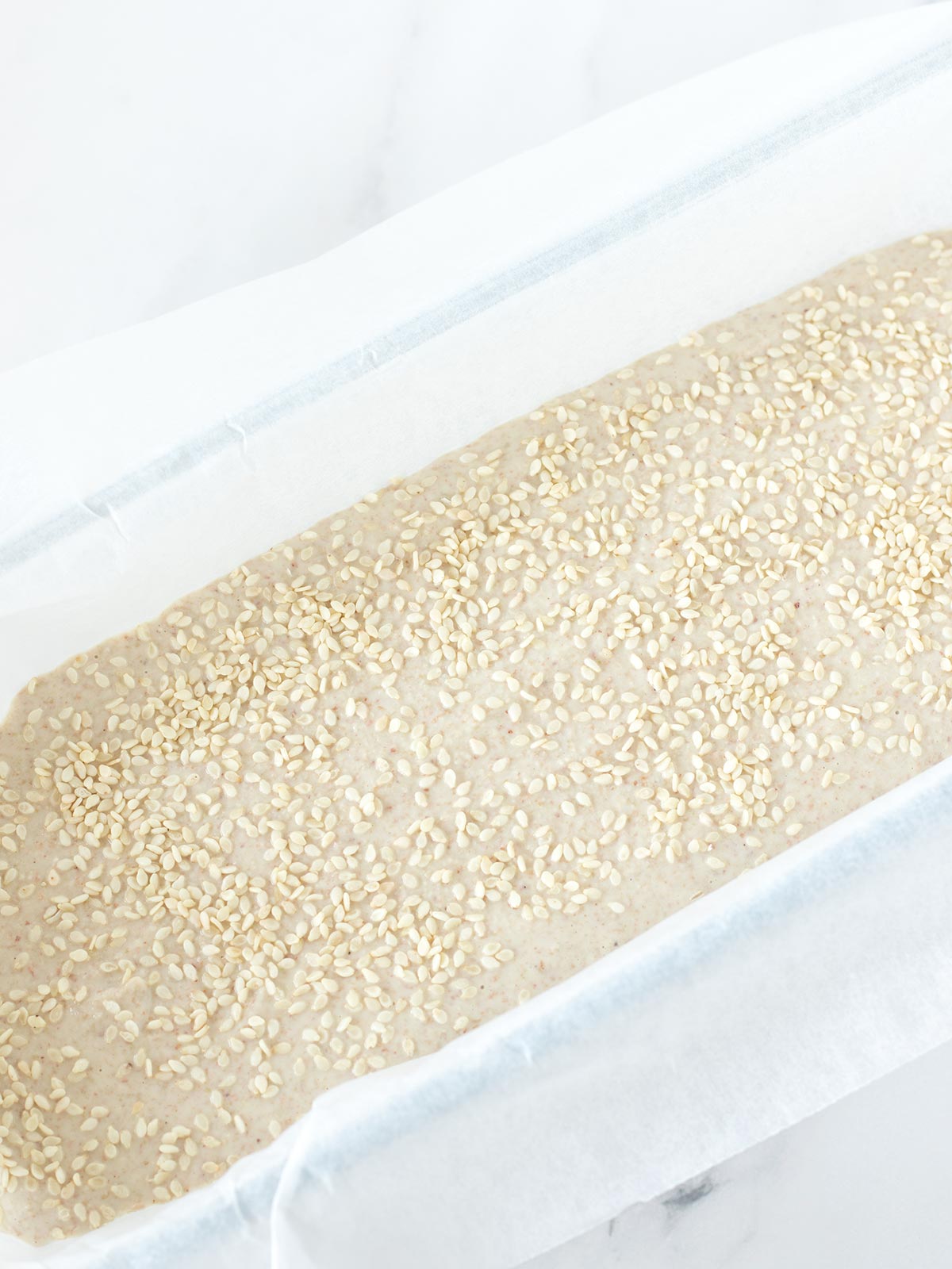 Gluten-free buckwheat bread prepared for baking.