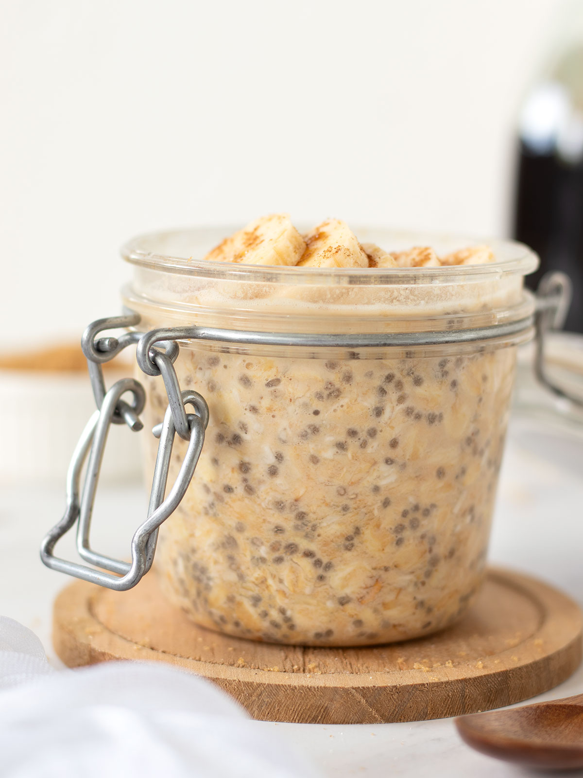 Brown sugar maple overnight oats (no yogurt).