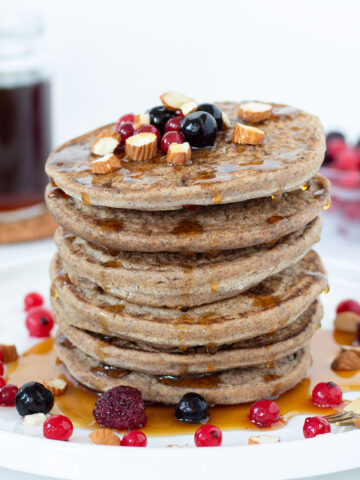 Vegan buckwheat pancakes (gluten-free).