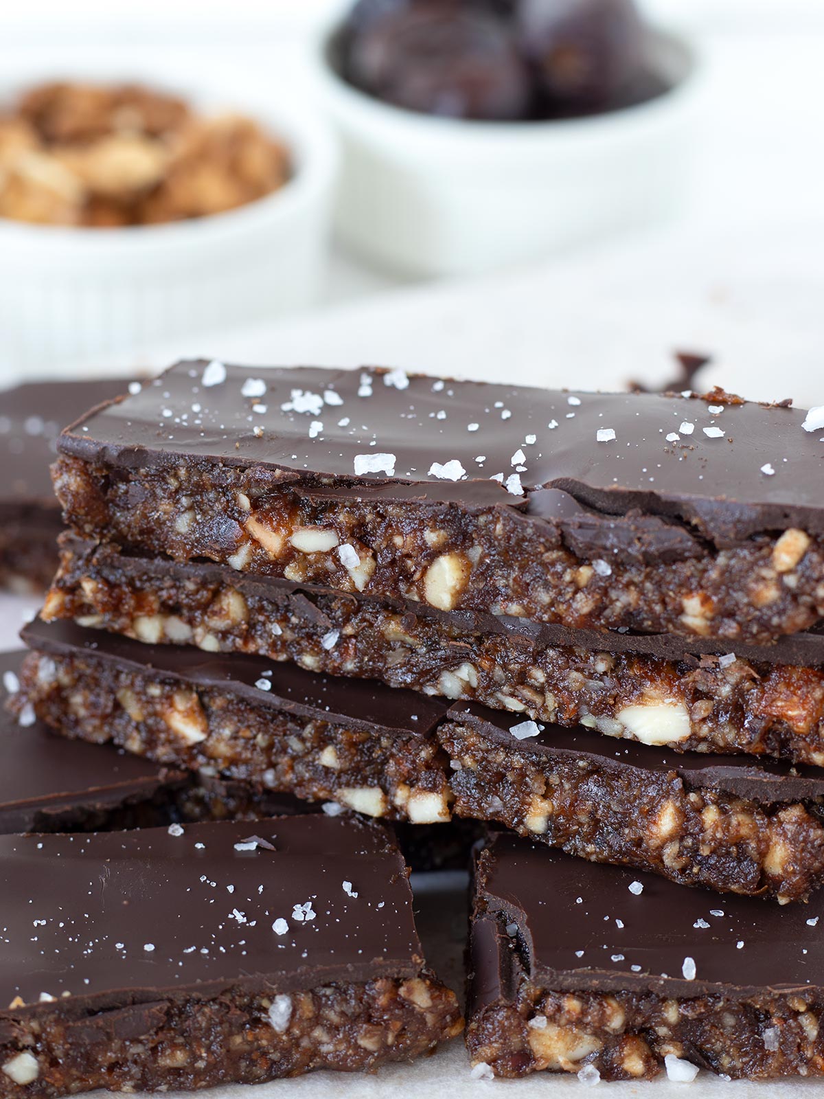No-bake chocolate date bars.