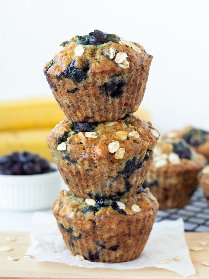 Blueberry banana oatmeal muffins.