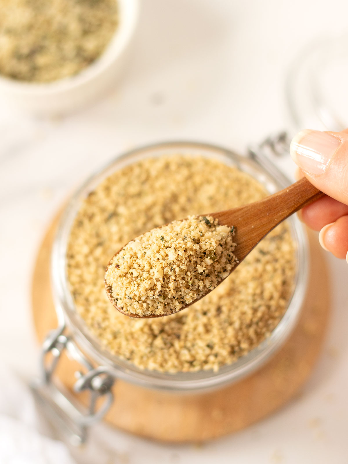 Nut-free hemp seed parmesan.