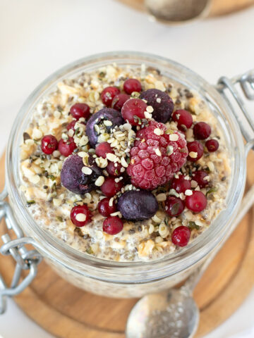 Chia overnight oats (no yogurt).