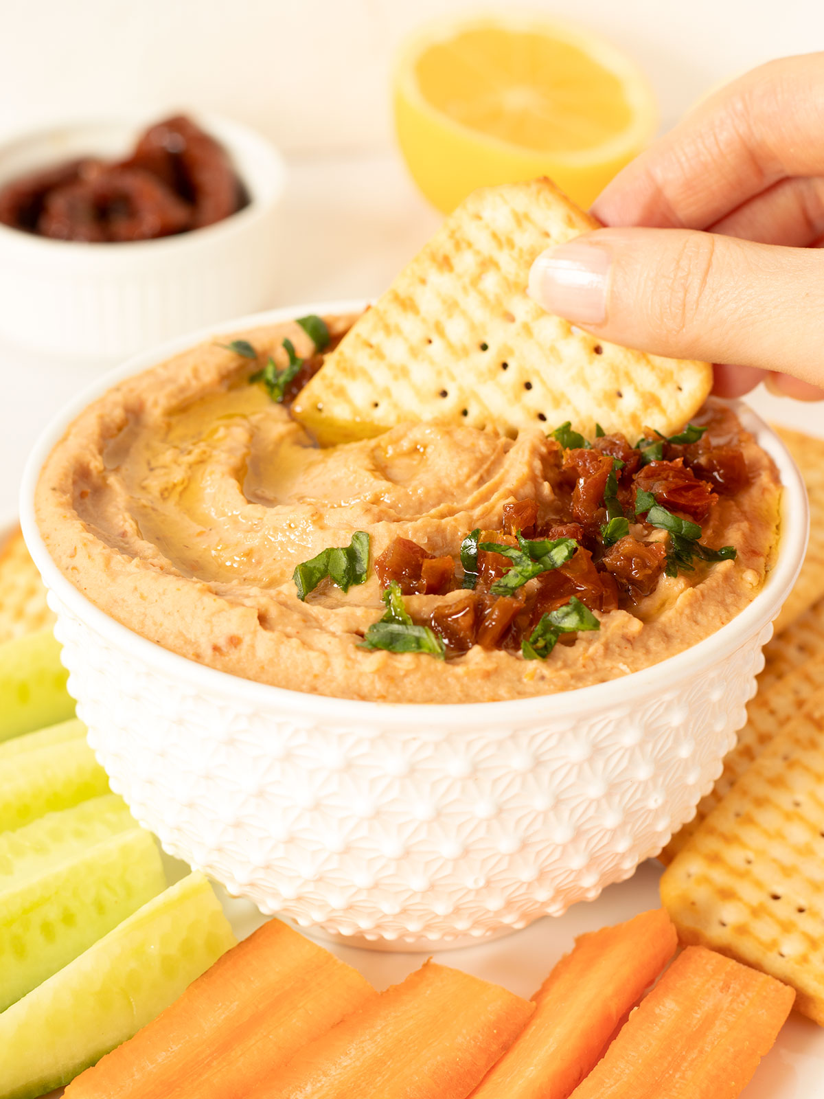 Vegan sun dried tomato dip.