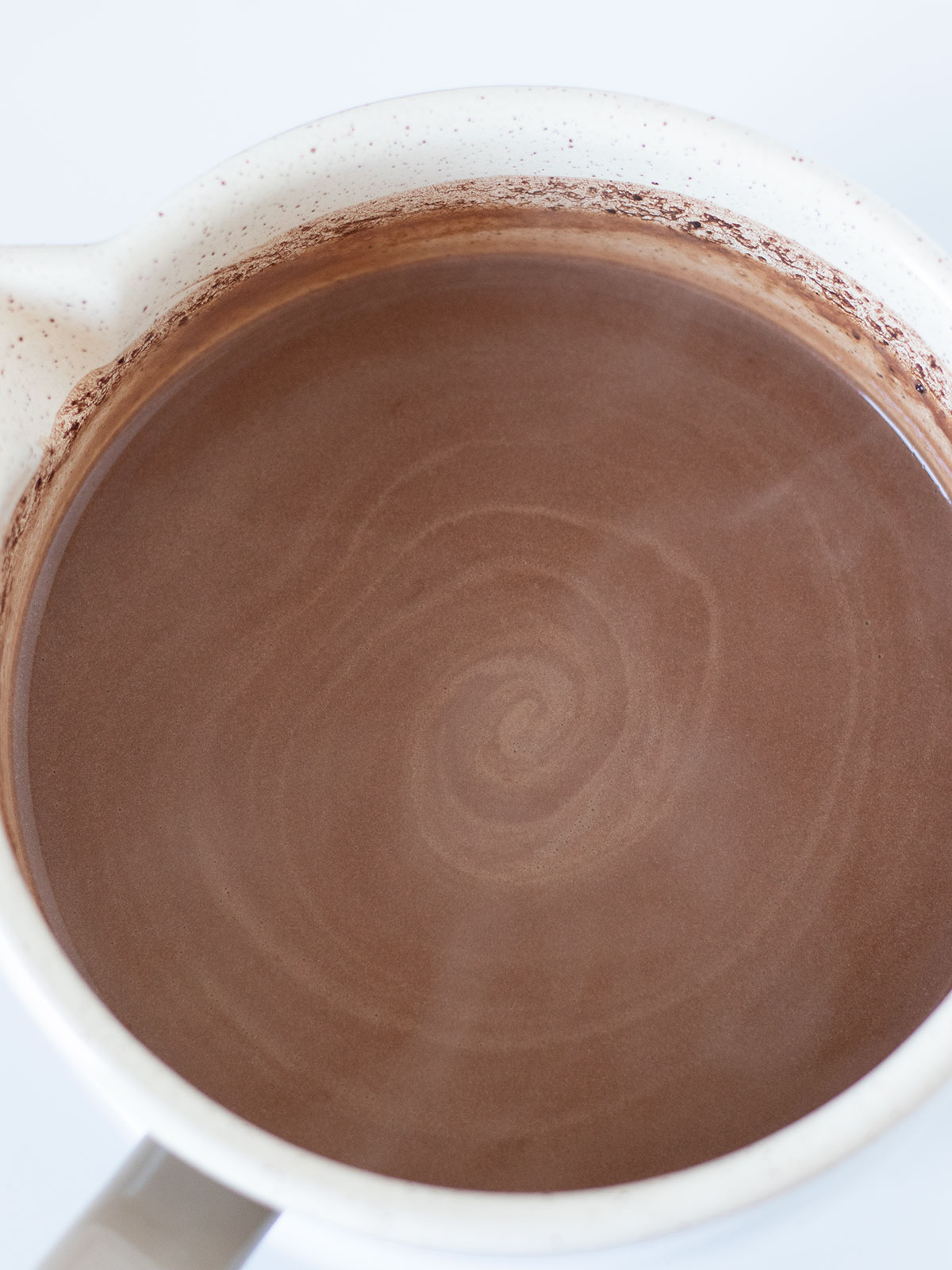 Vegan homemade protein hot chocolate.