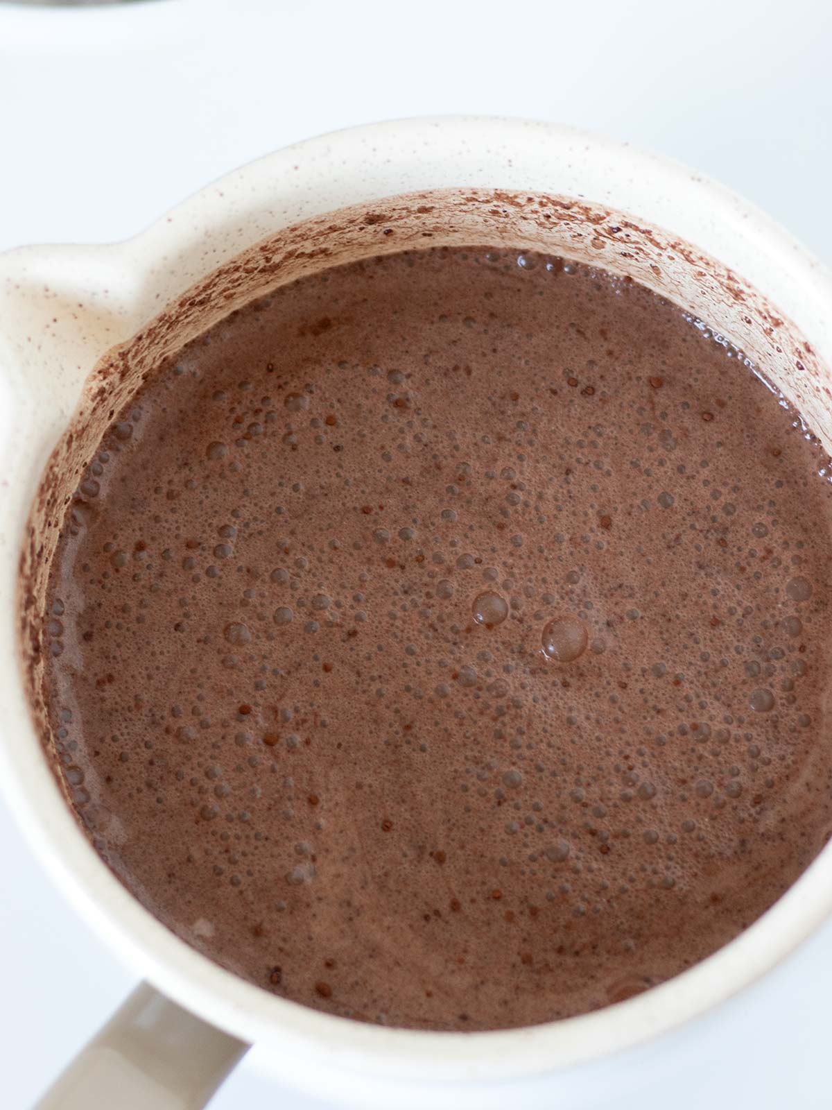 Vegan protein hot chocolate.