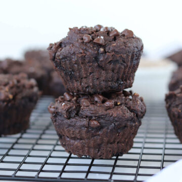 Protein chocolate chip muffins (vegan recipe).