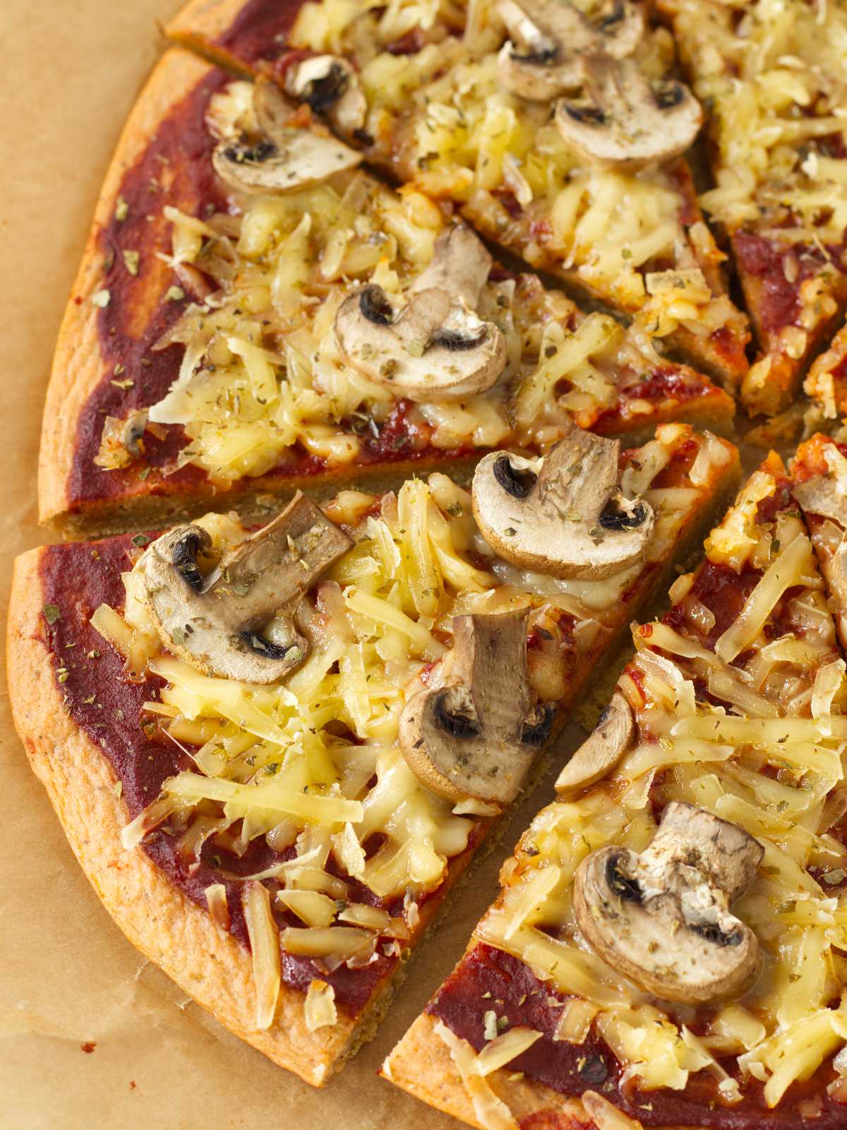 Red lentil pizza crust (vegan & gluten-free).