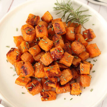 Roasted sweet potatoes and carrots.