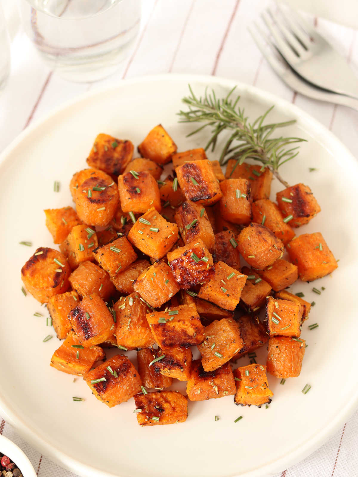 Roasted sweet potatoes and carrots.