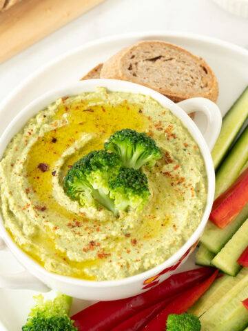 Creamy broccoli hummus.
