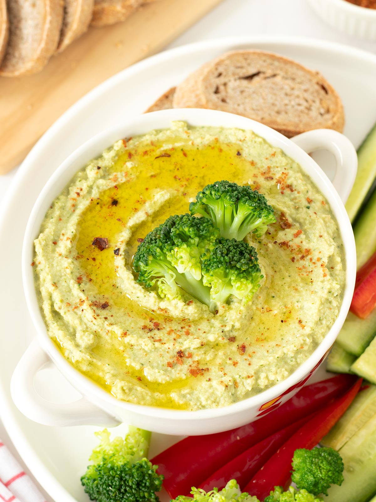 Vegan broccoli hummus.