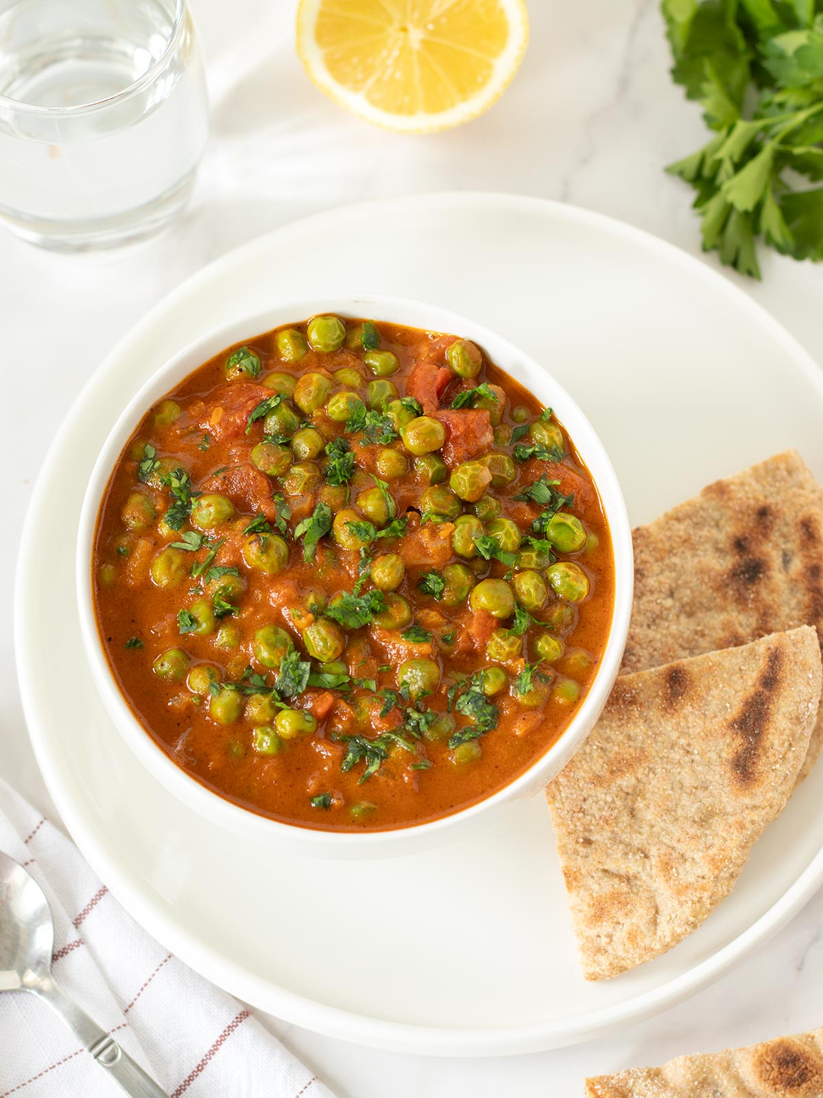Vegan green peas curry.