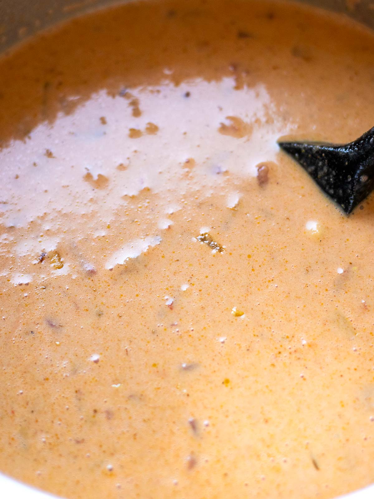 Lentil chickpea curry with coconut milk.