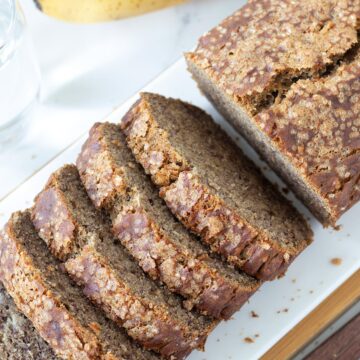 Buckwheat banana bread (vegan and gluten-free).