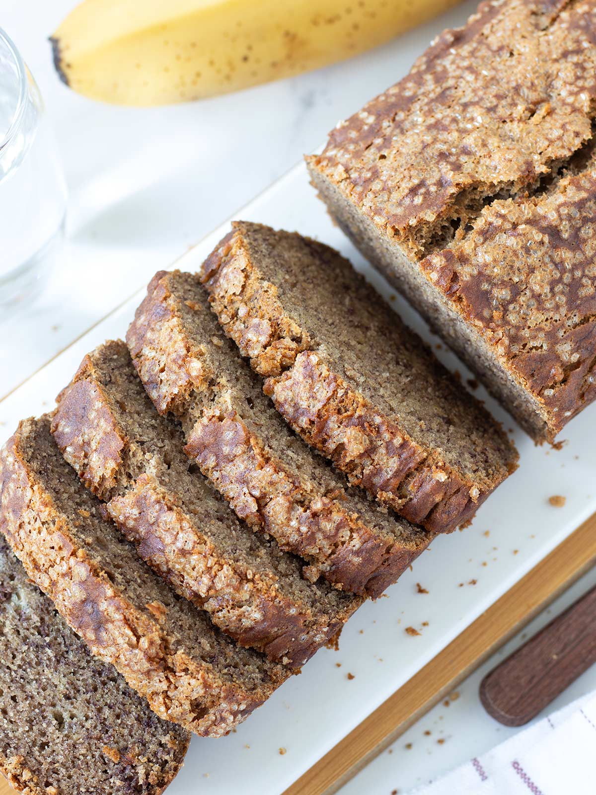 Buckwheat banana bread (vegan and gluten-free).