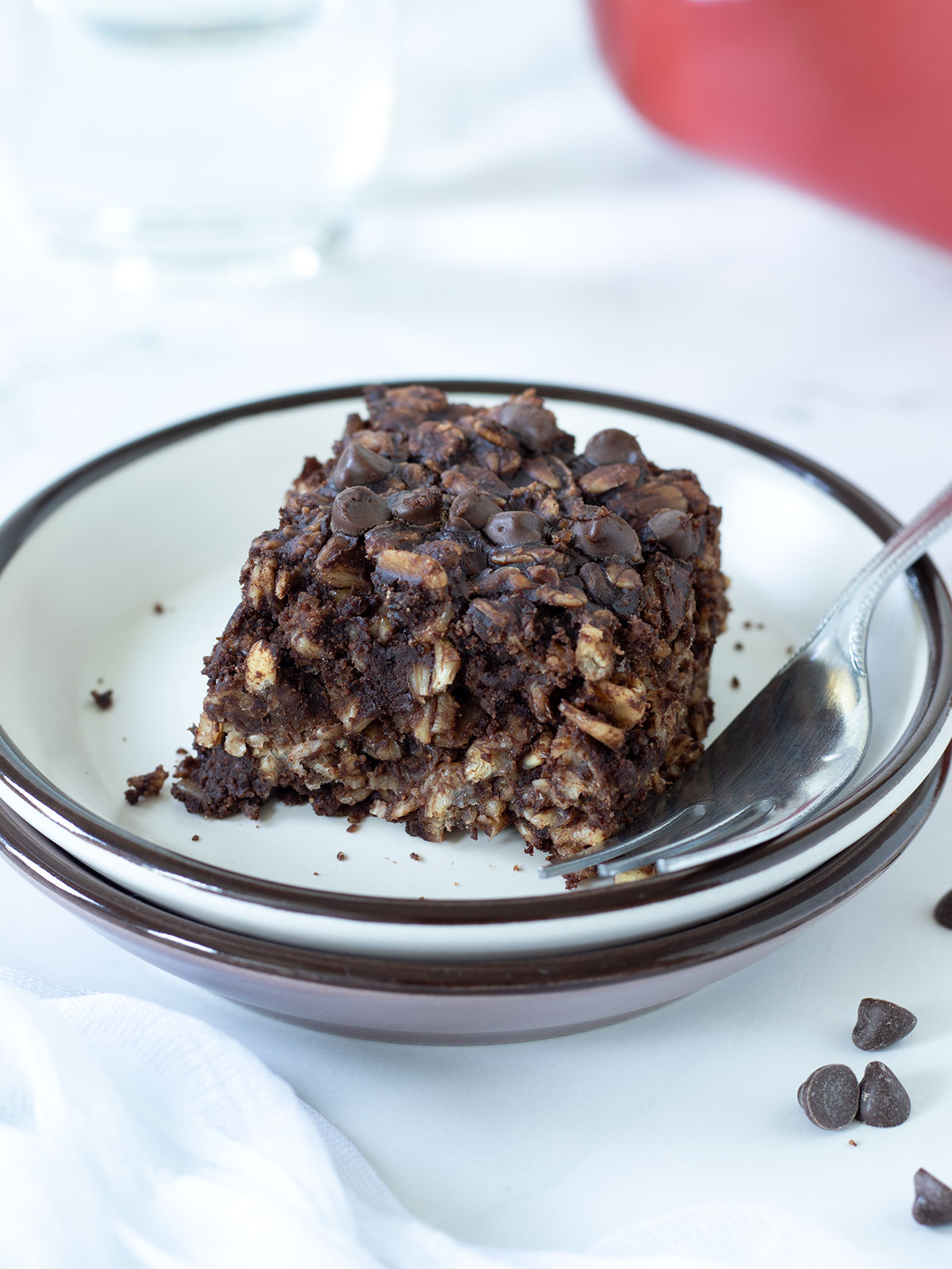 Vegan chocolate baked oats (no banana).