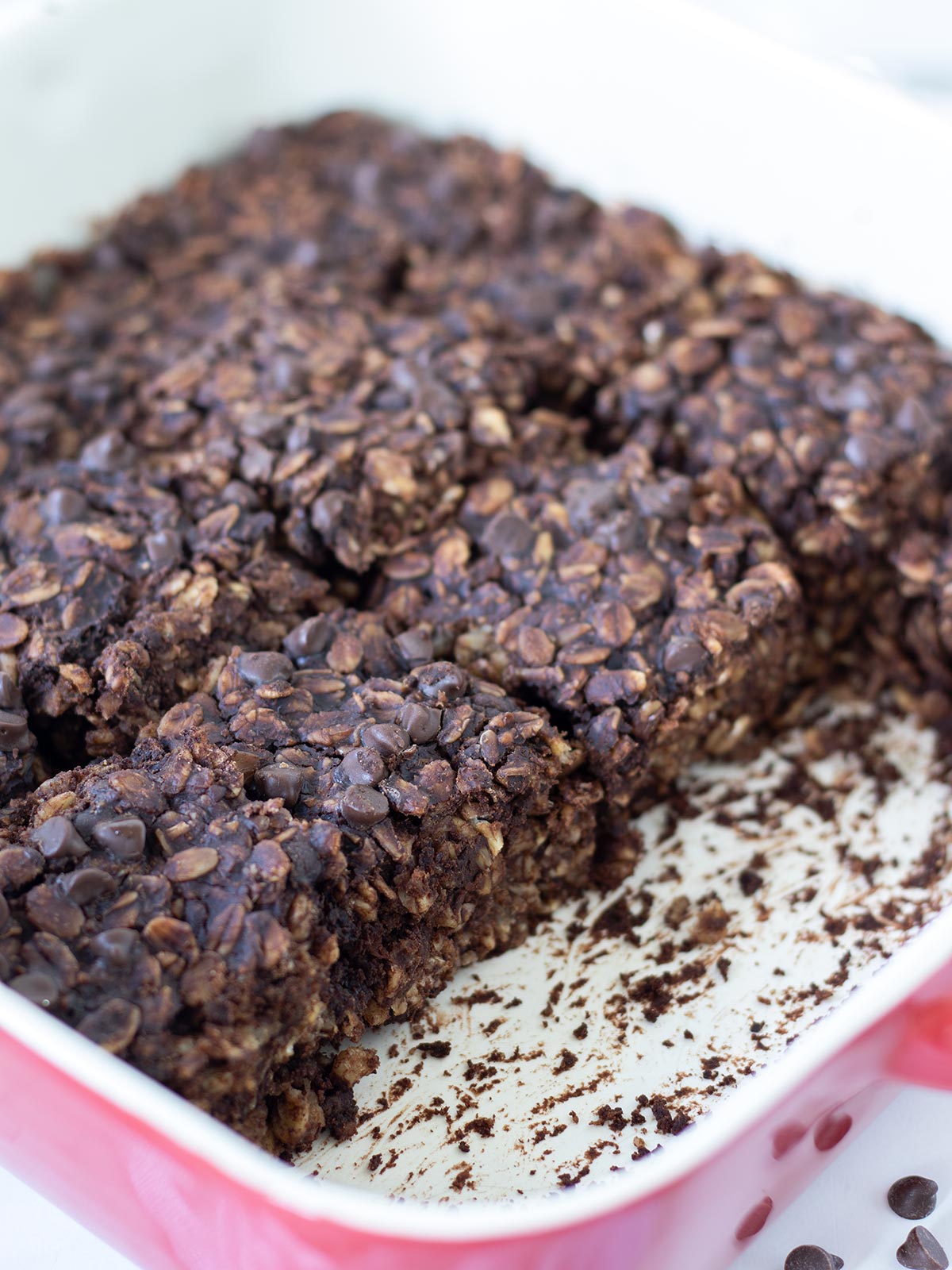 Vegan chocolate baked oatmeal without banana.