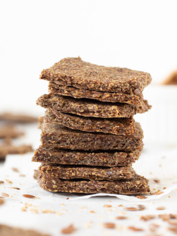 Vegan flax seed crackers (gluten-free).