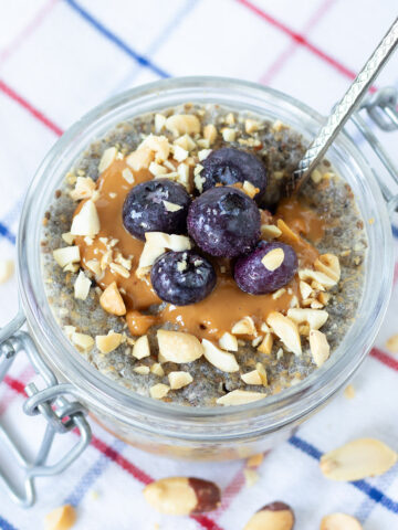 Peanut butter chia pudding.