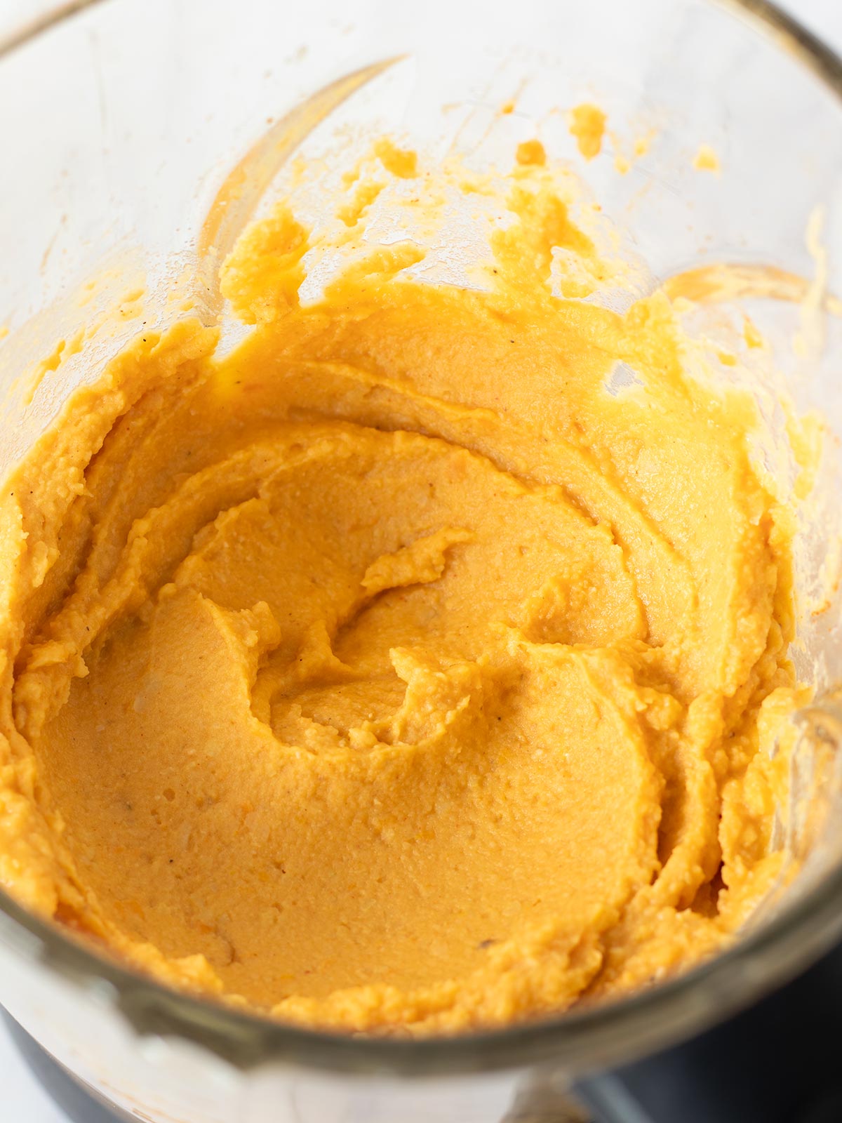 Vegan sweet potato hummus.
