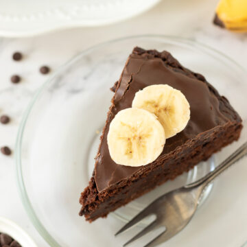 Vegan chocolate banana cake.