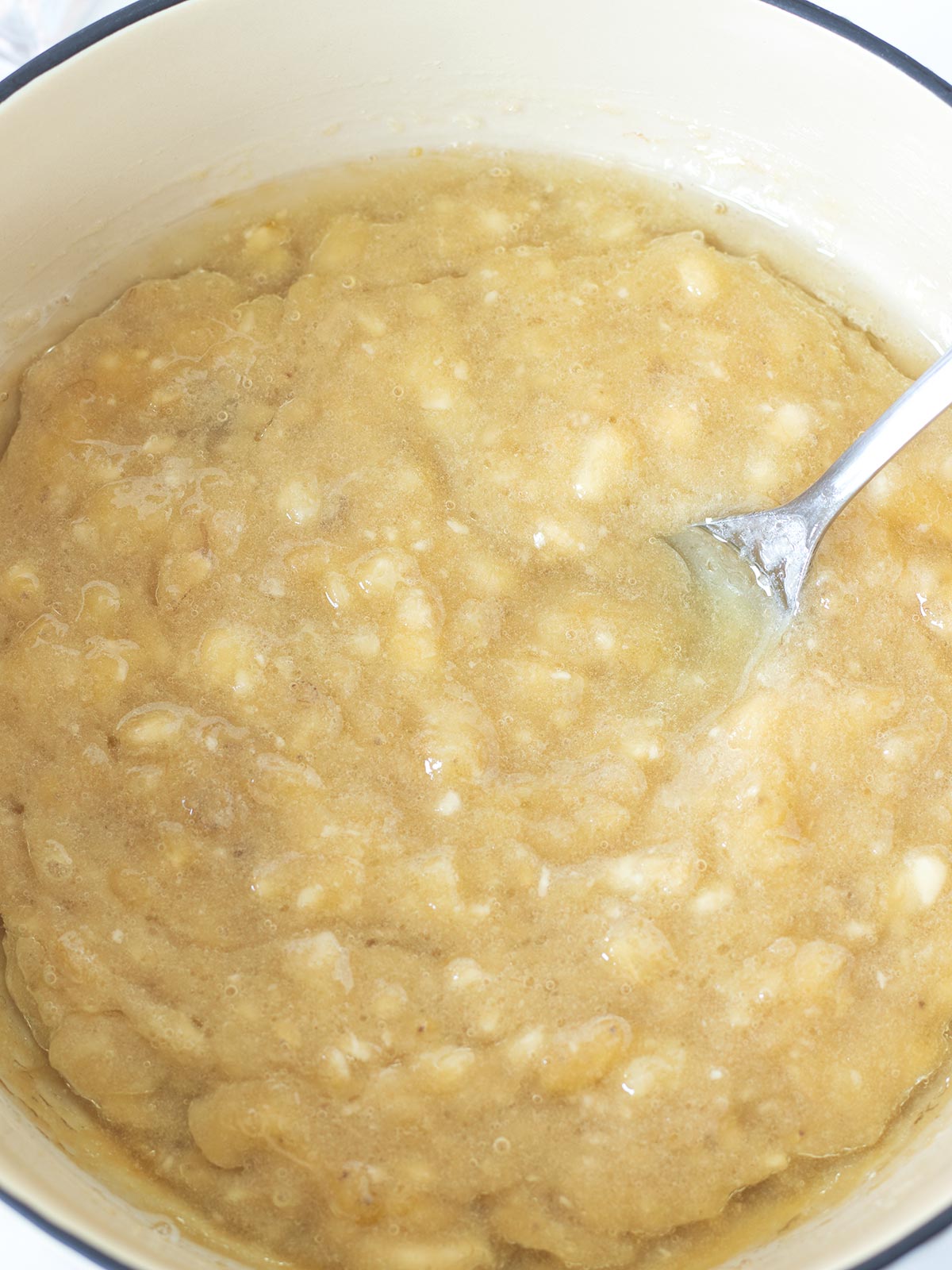 Wet ingredients for buckwheat flour banana bread.