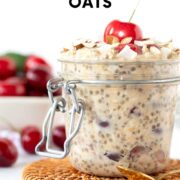 Cherry overnight oats.