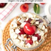 Cherry overnight oats.