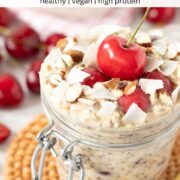 Cherry overnight oats.