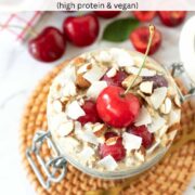 Cherry overnight oats.