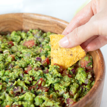 Green pea guacamole (no avocado).