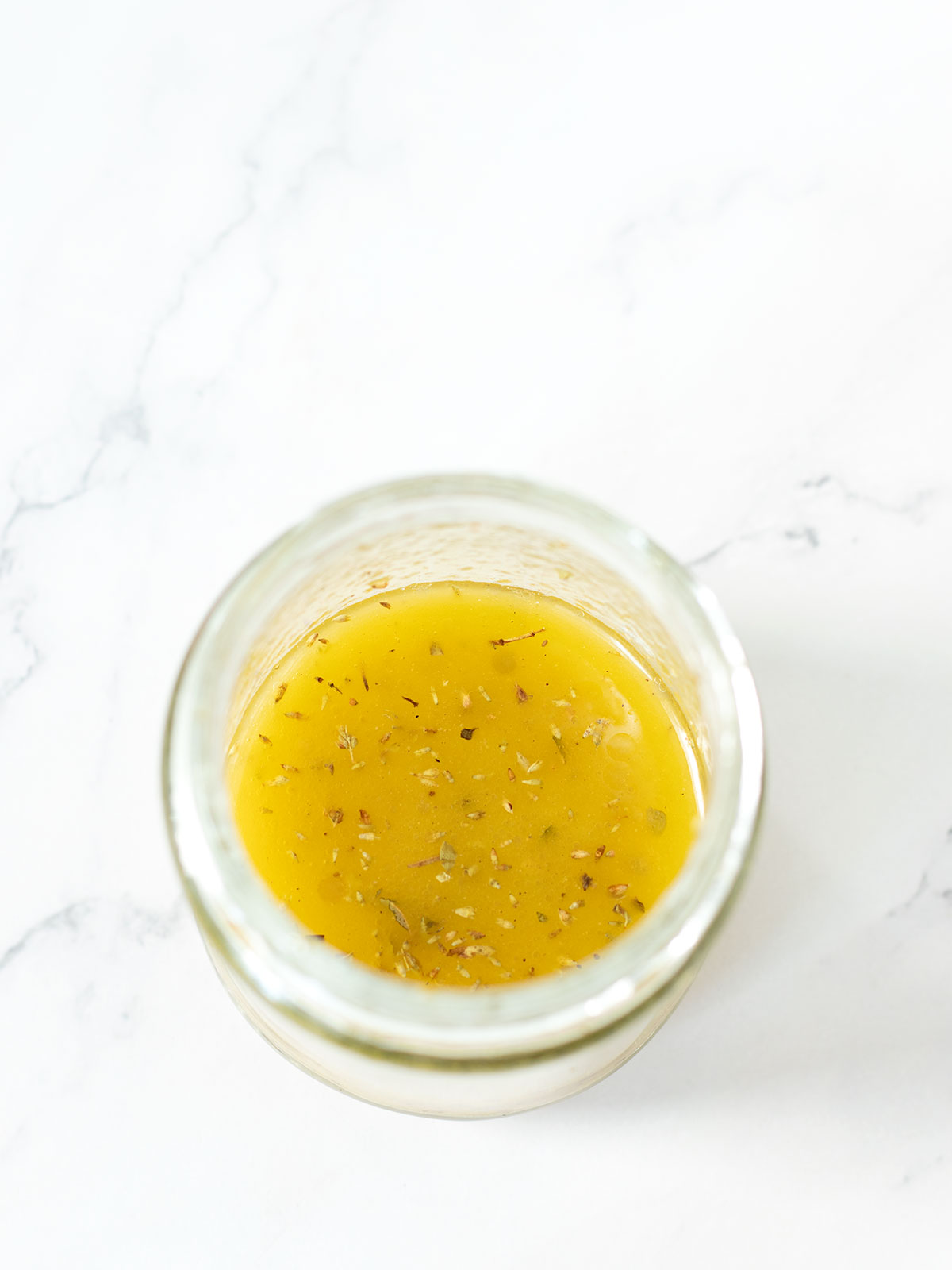 Simple olive oil lemon dressing.