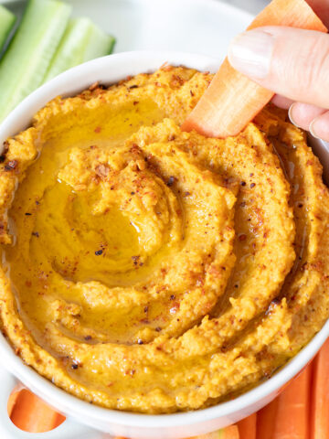 Roasted carrot hummus.
