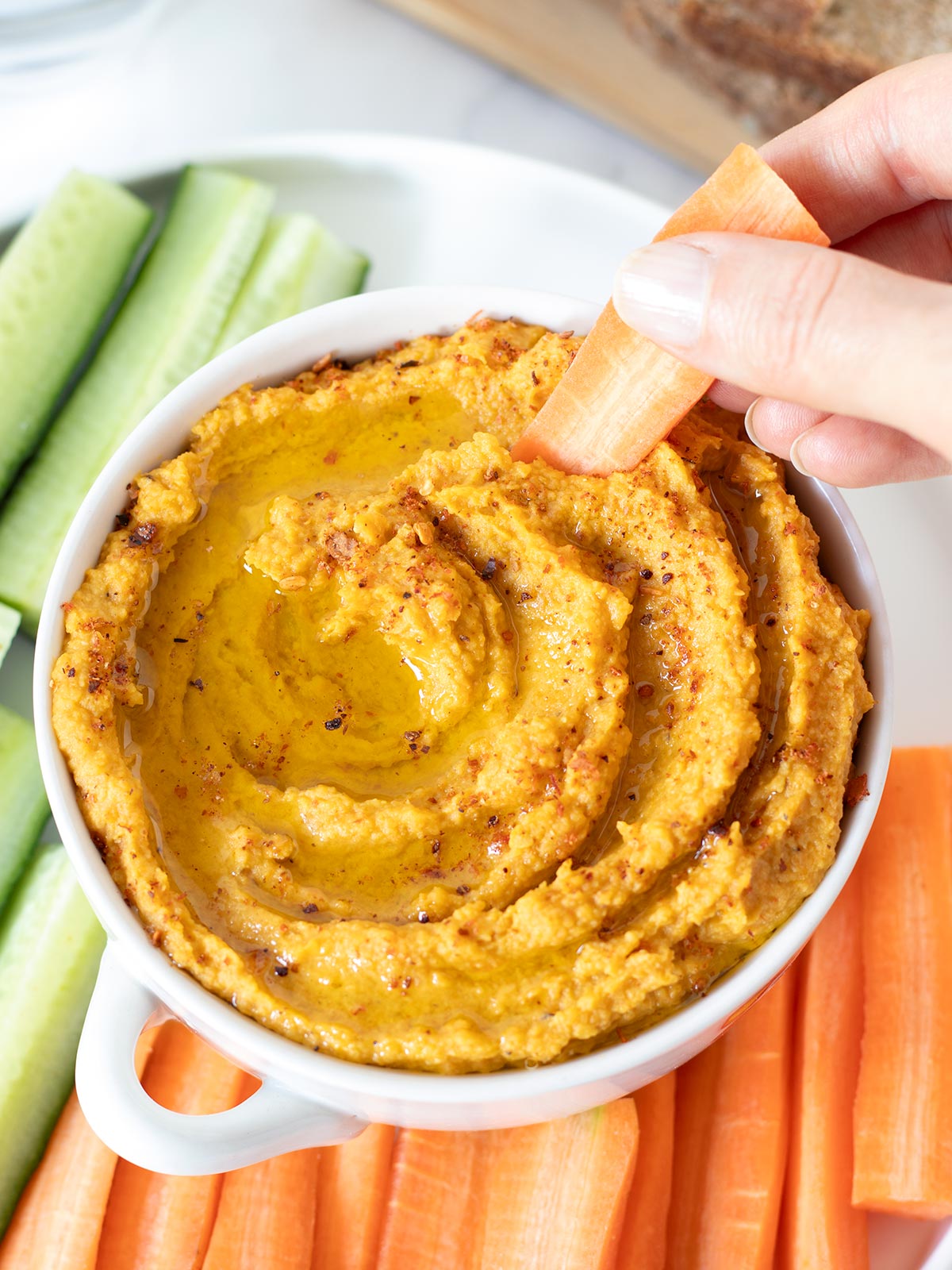 Roasted carrot hummus.