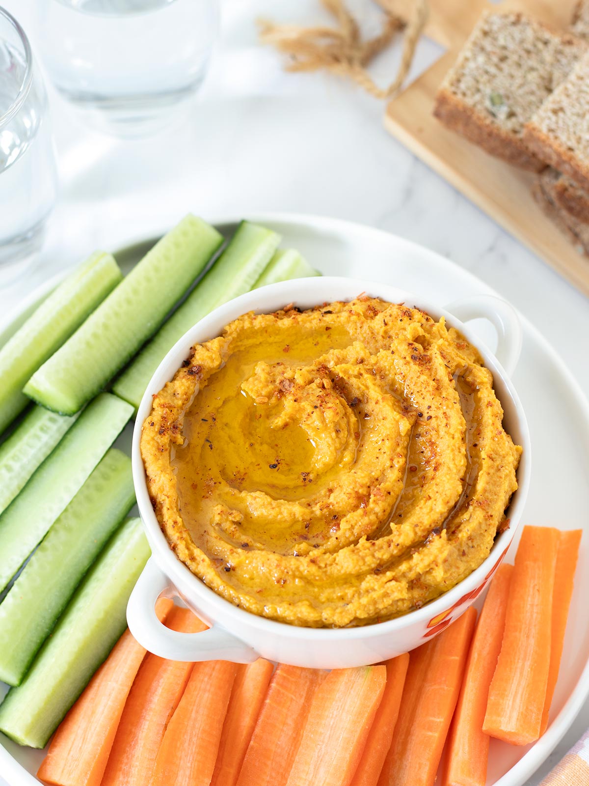 Carrot hummus.