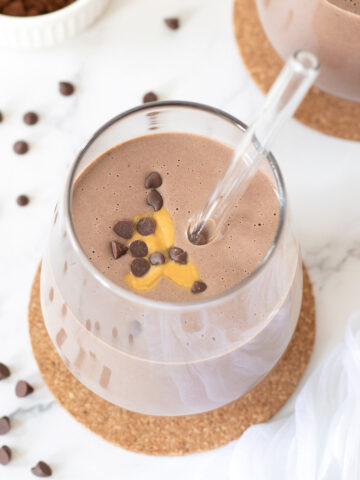 Chocolate silken tofu smoothie (no banana).