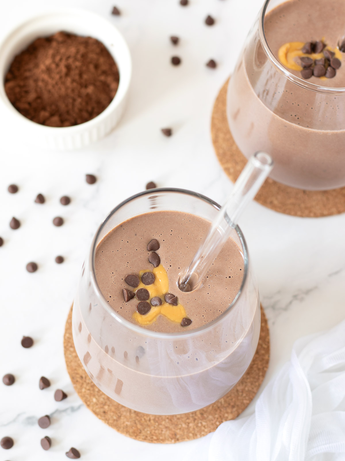 Chocolate silken tofu smoothie (no banana).