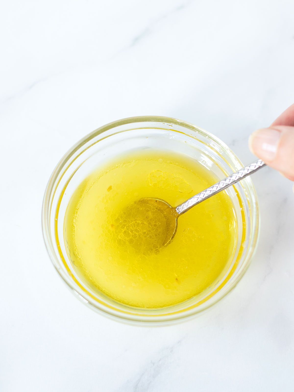 Lemon olive oil dressing.