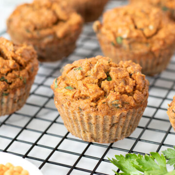 Savory red lentil muffins (vegan and gluten-free).