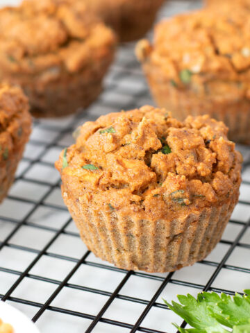 Savory red lentil muffins (vegan and gluten-free).