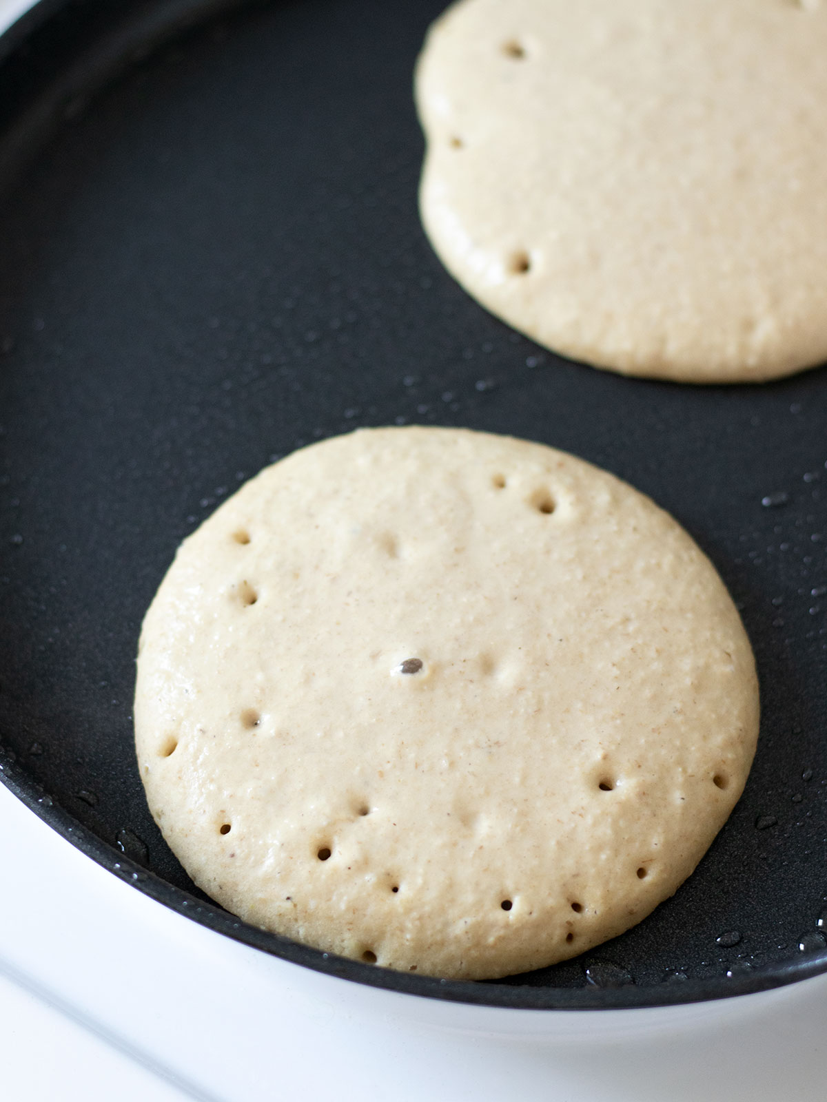 Cooking protein banana pancakes without eggs.